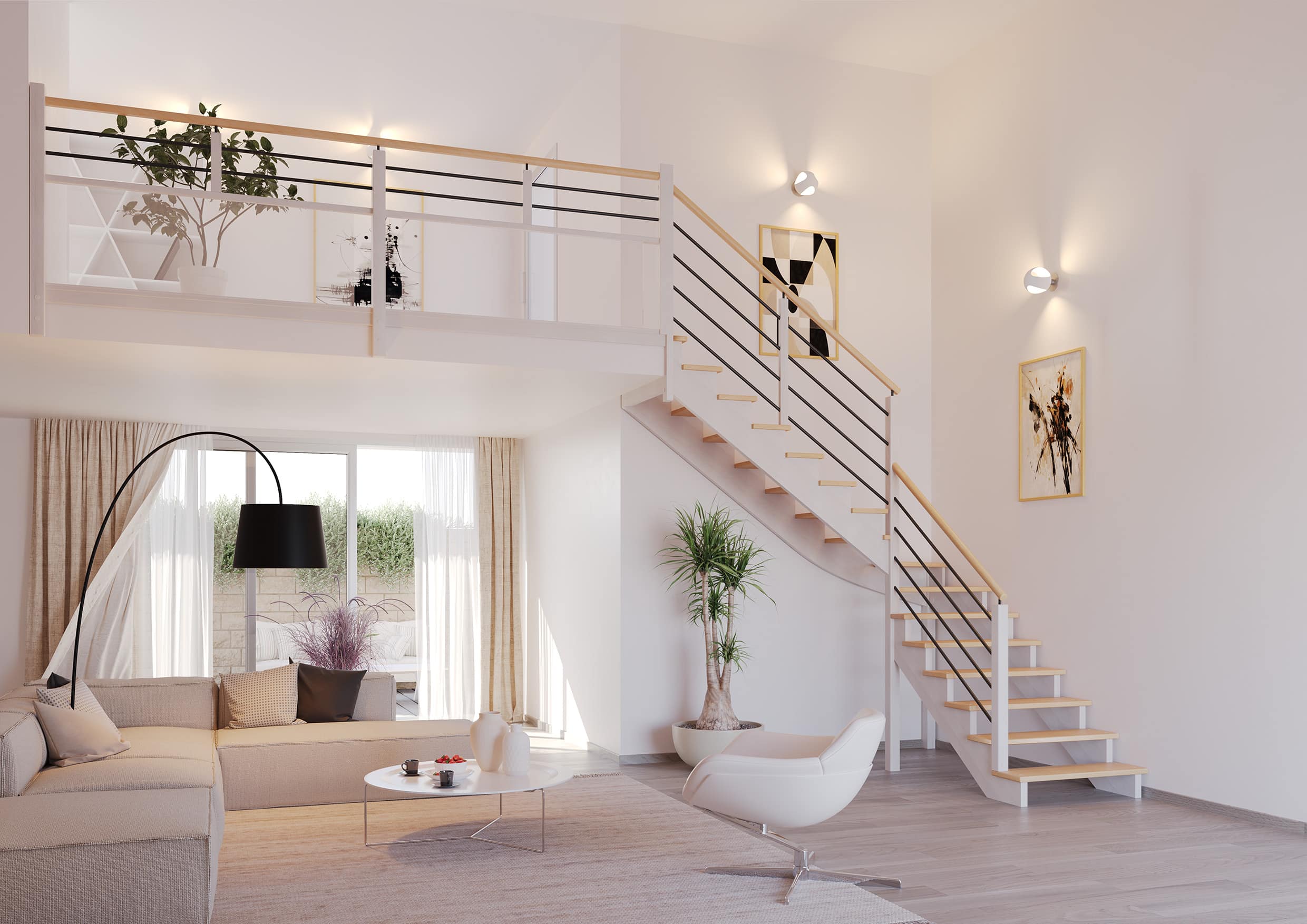 Escalier à l'anglaise bois sur mesure Escao