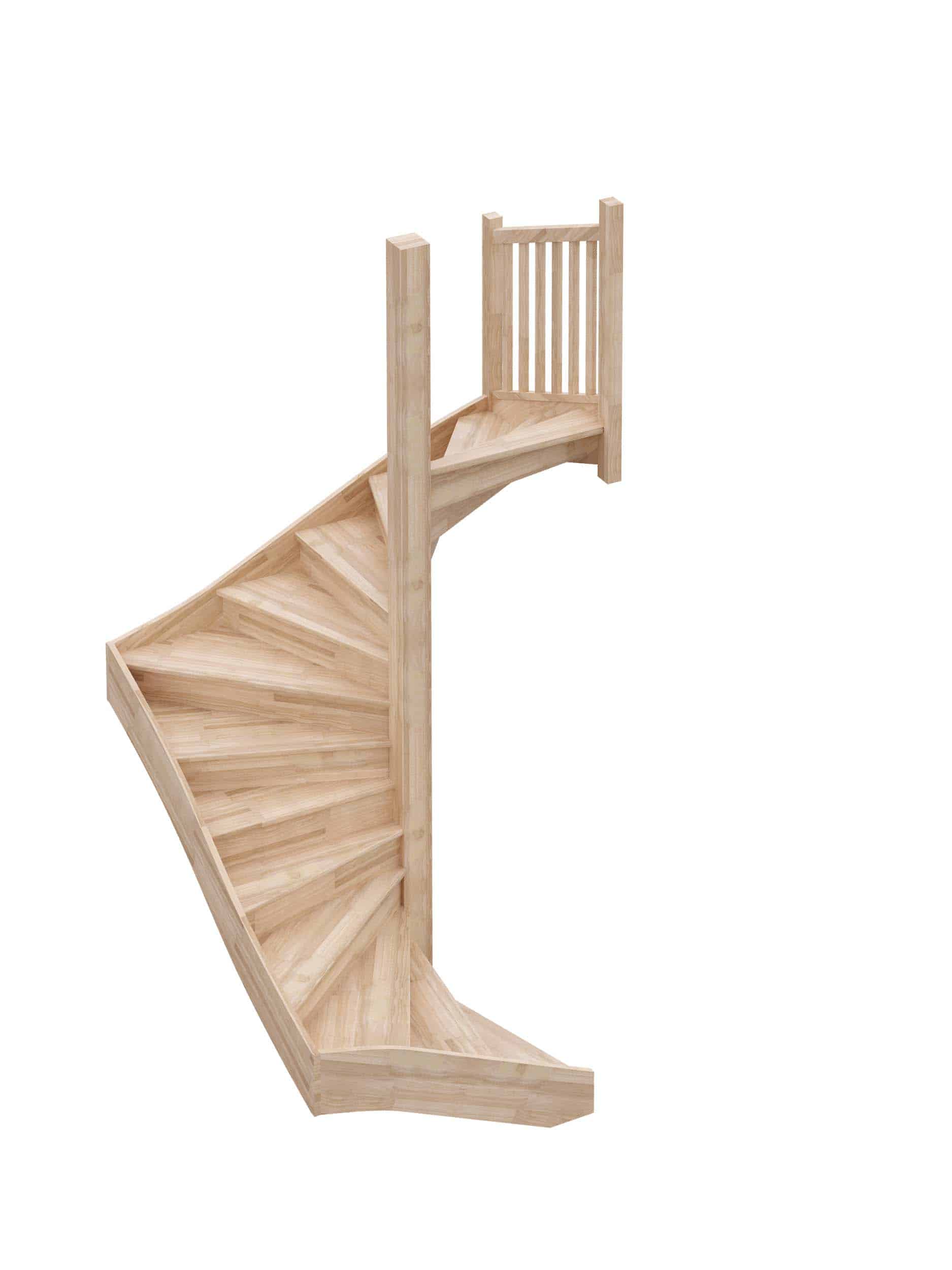 escalier triple quart tournant