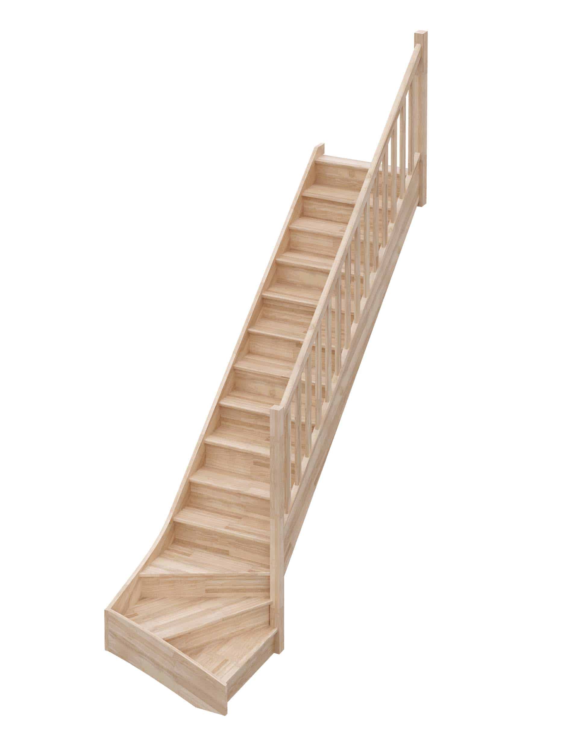 escalier quart tournant bas