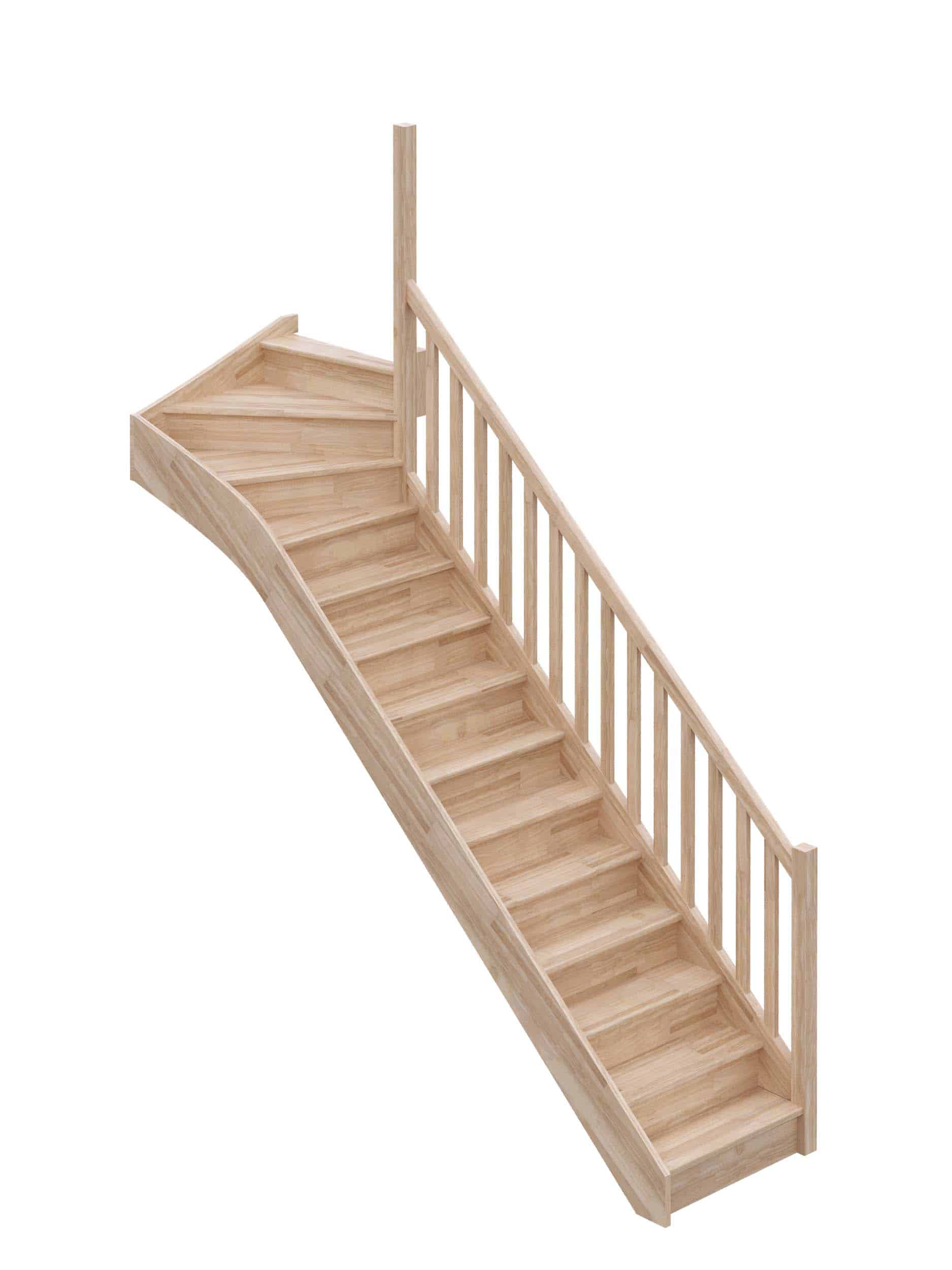 escalier quart tournant haut