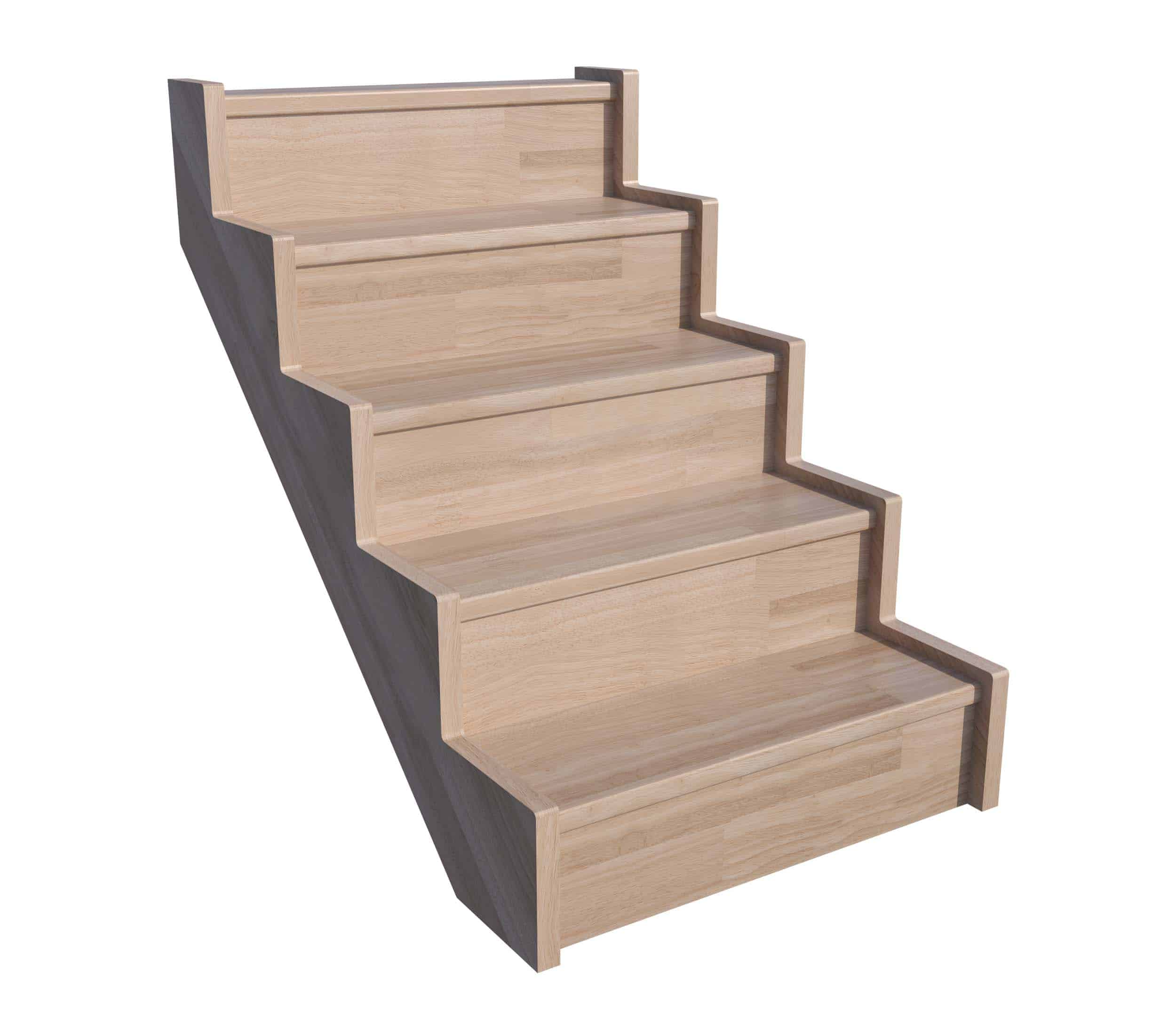 escalier à la française limons crémaillère bois