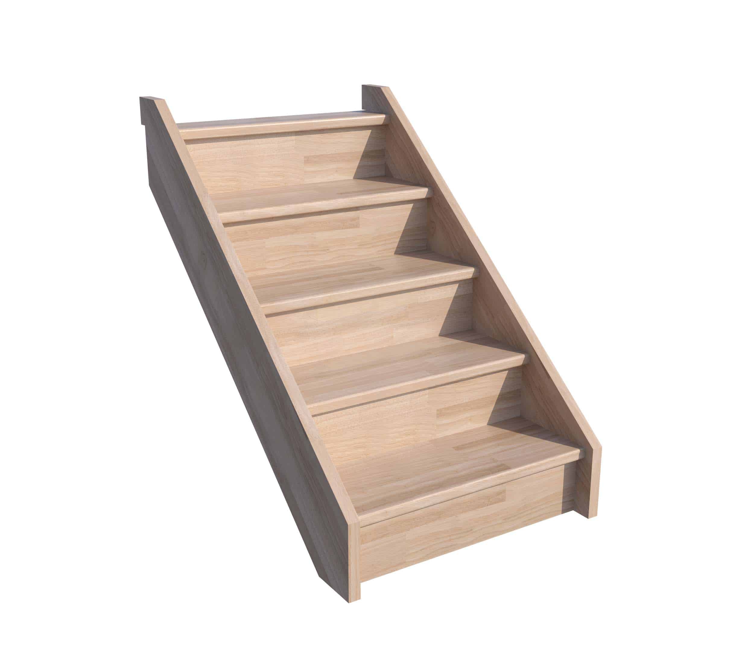 escalier à la française limons traditionnels bois